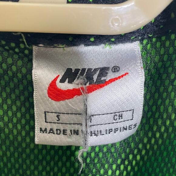 Vintage Y2K Nike Neon Green 1/2 Zip Windbreaker Jacket Running Mens Size Small - Picture 9 of 12